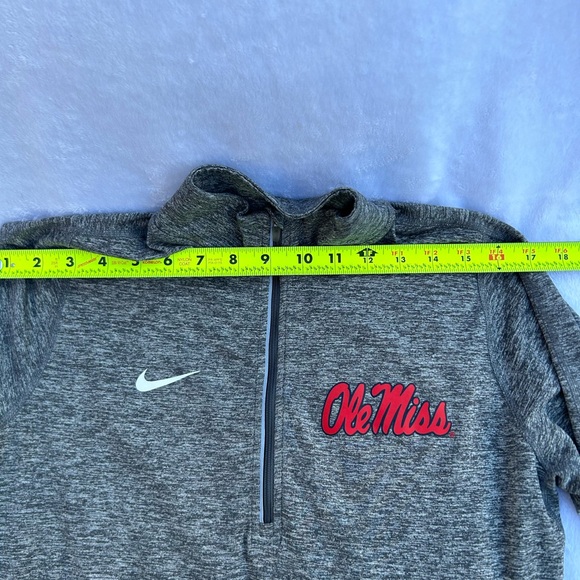 Ole Miss Nike Dri-Fit Quarter Zip, Gray, Size M, EUC - Picture 7 of 10